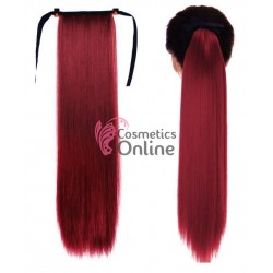 Extensie de par coada dreapta cu snur si pini 70  cm Visiniu cu Mov Mixt CYF7154116850